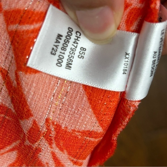 Chelsea28 orange peach sliced floral dress - Picture 3 of 7